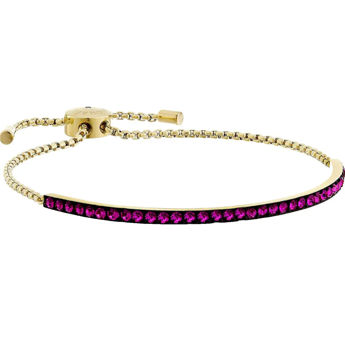 Michael Kors Paris Brilliance Gold Slider Bracelet Red Crystals MKJ4042710 + Box
