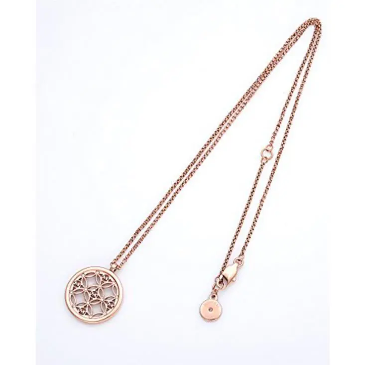 Michael Kors Heritage MK Monogram Rose Gold Necklace Crystals MKJ4285791 +mk Box