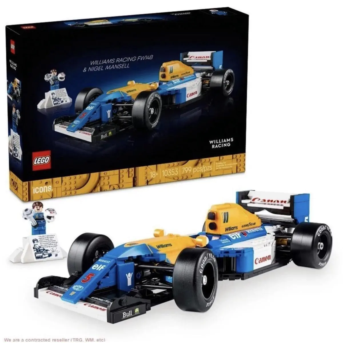 Lego Icons Williams Racing FW14B Nigel Mansell Model Car Set For F1 Fans 10353