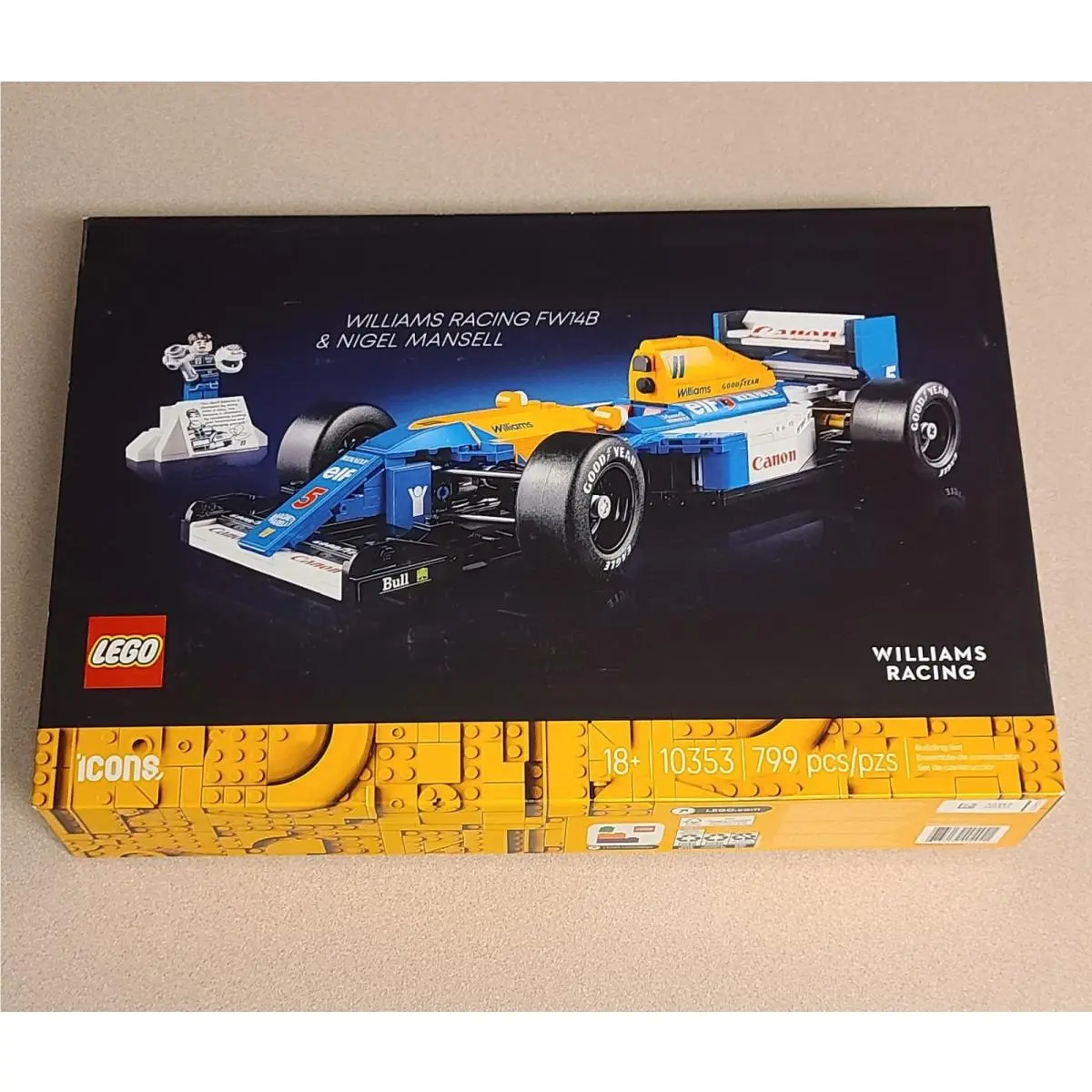Lego Icons: Williams Racing Fw14b Nigel Mansell 10353 - 799 Pcs O1-B4
