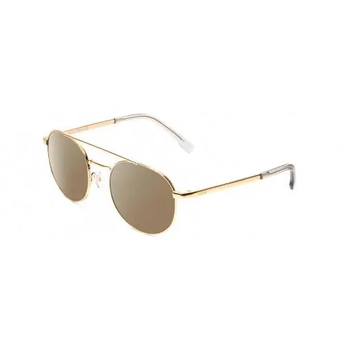 Ova Women Pilot Designer Polarized Sunglasses in Shiny Gold/crystal 52mm Amber Brown Polar by Bolle
