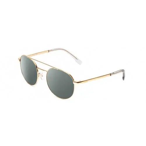 Ova Women Pilot Designer Polarized Sunglasses in Shiny Gold/crystal 52mm Smoke Grey Polar by Bolle