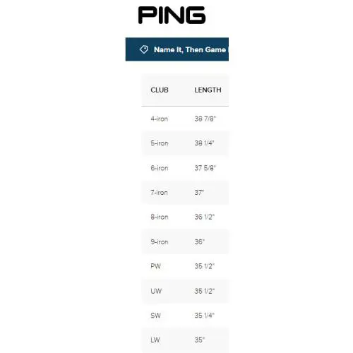Ping  - G410 5-W SET - SET - A2F22886 5