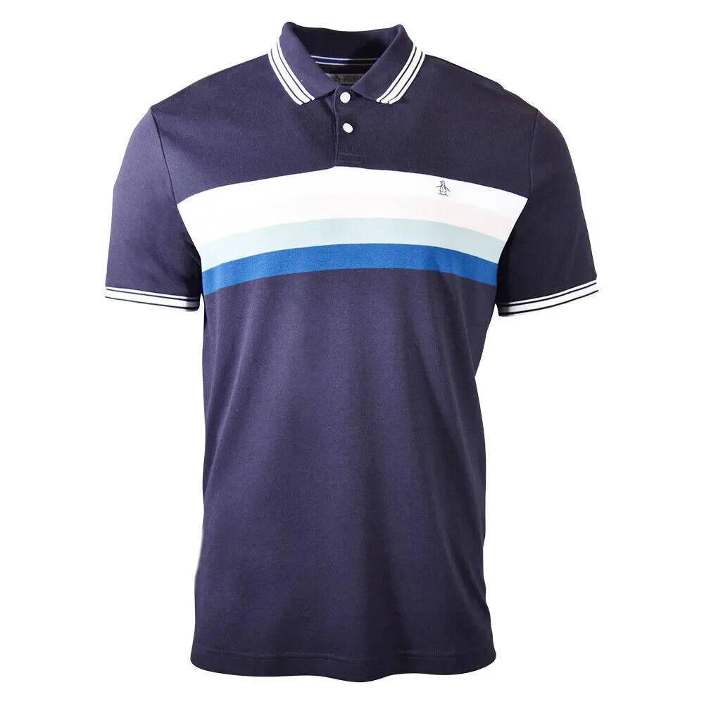 Original Penguin Men`s Polo Short Sleeve Cotton True Black Large