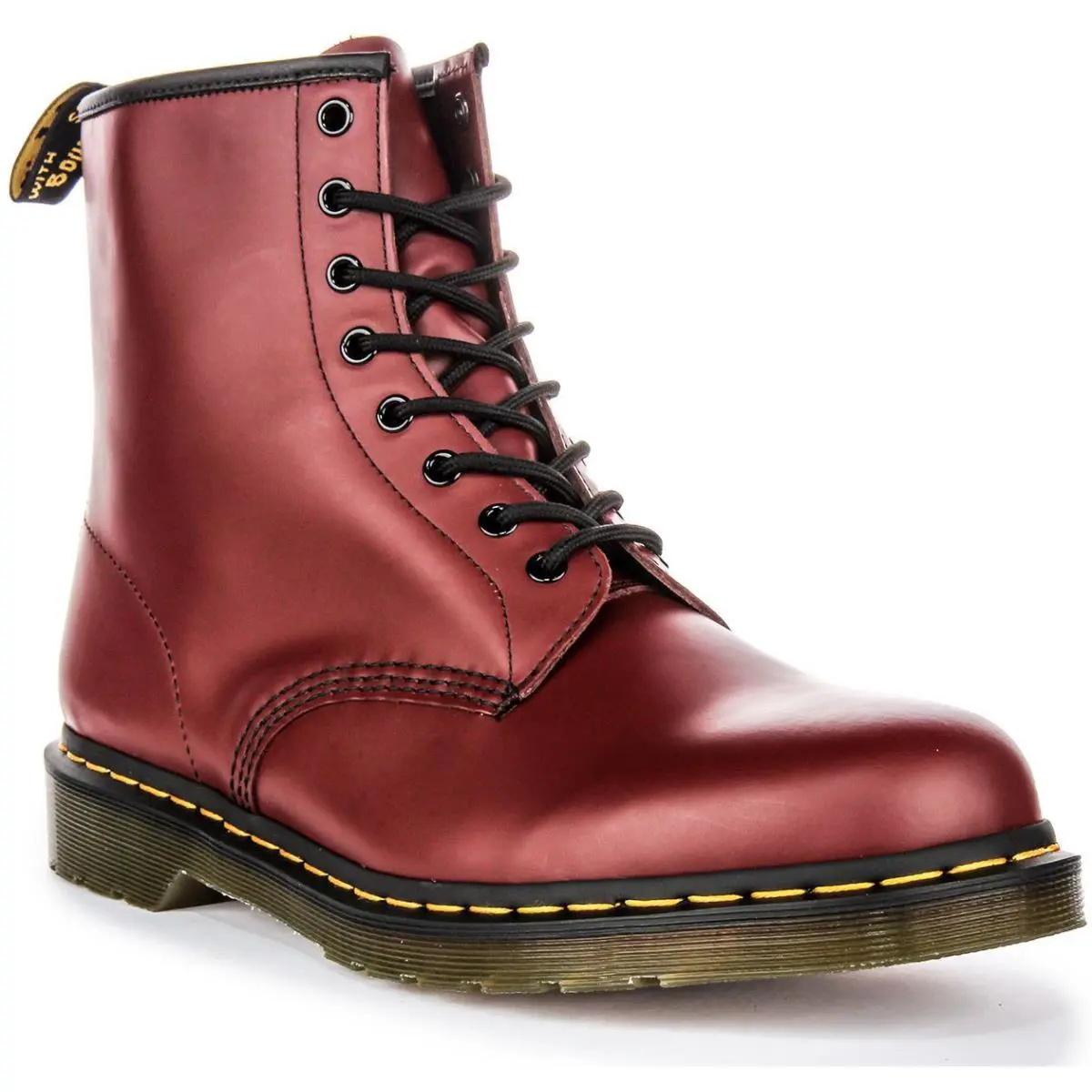 Dr Martens 1460 Smoth Lace Up 8 Unisex Ankle Boots Cherry Size US 7- 11 - CHERRY