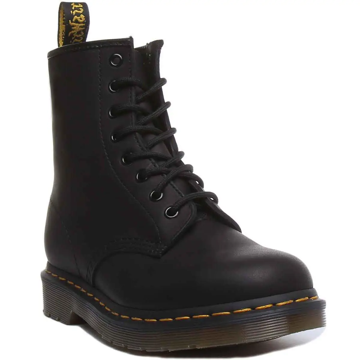 Dr Martens 1460 Greasy 8 Eyelet Lace Up Women Core In Black Size US 3 - 11