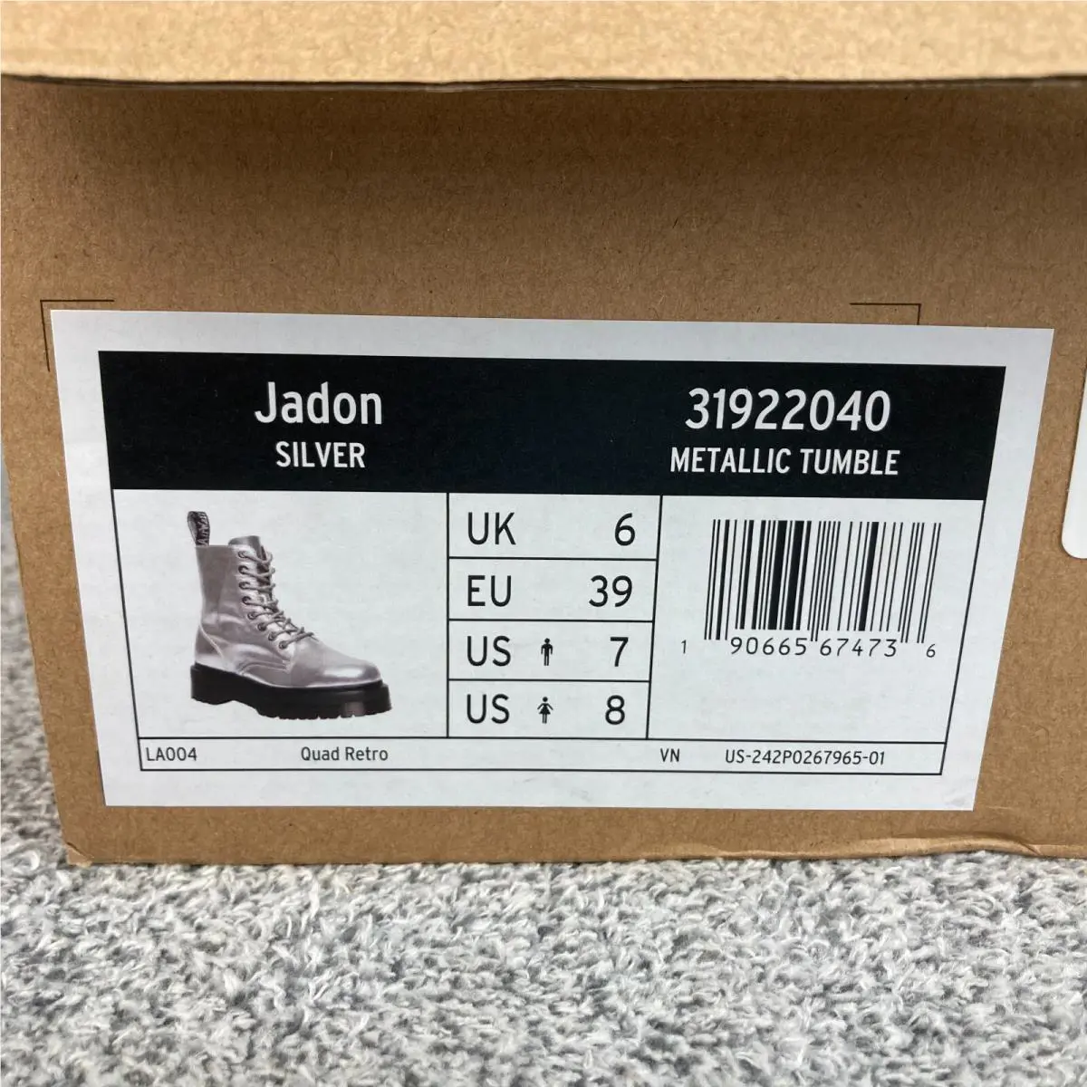 Dr. Martens shoes - Dr. Martens Jadon - Martens Jadon - 31922040 - Silver 0