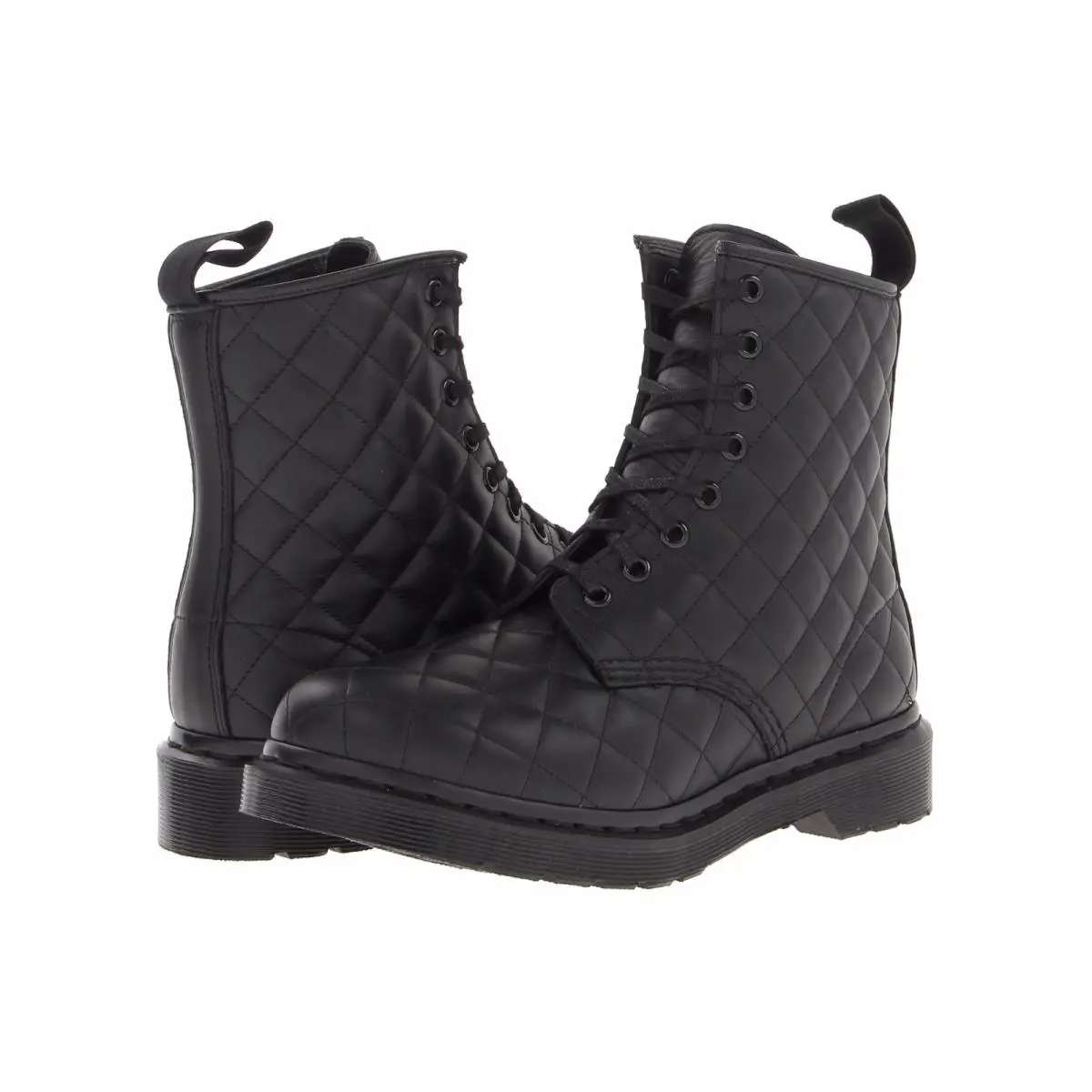 Dr. Martens Women`s Coralie Quilted Leather 8 Eye Boots UK 4/US 6/EUR 37 - Black