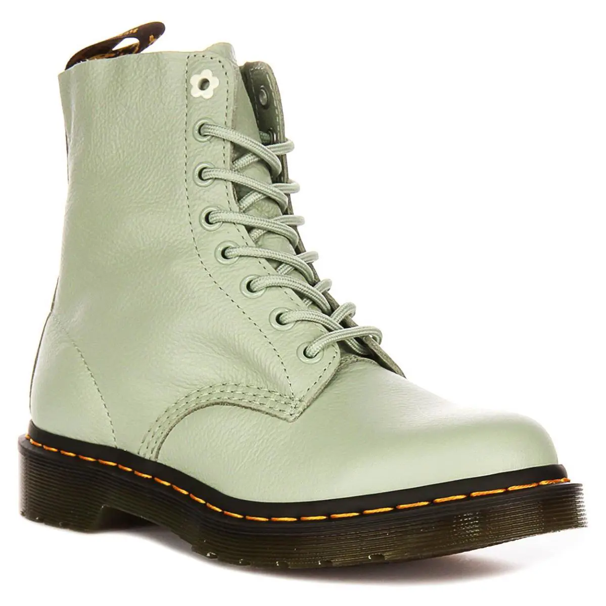 Dr Martens 1460 Pascal Virginia 8 Eye Lace Up Womens Boot In Sage Green US 4 - 9 - SAGE GREEN