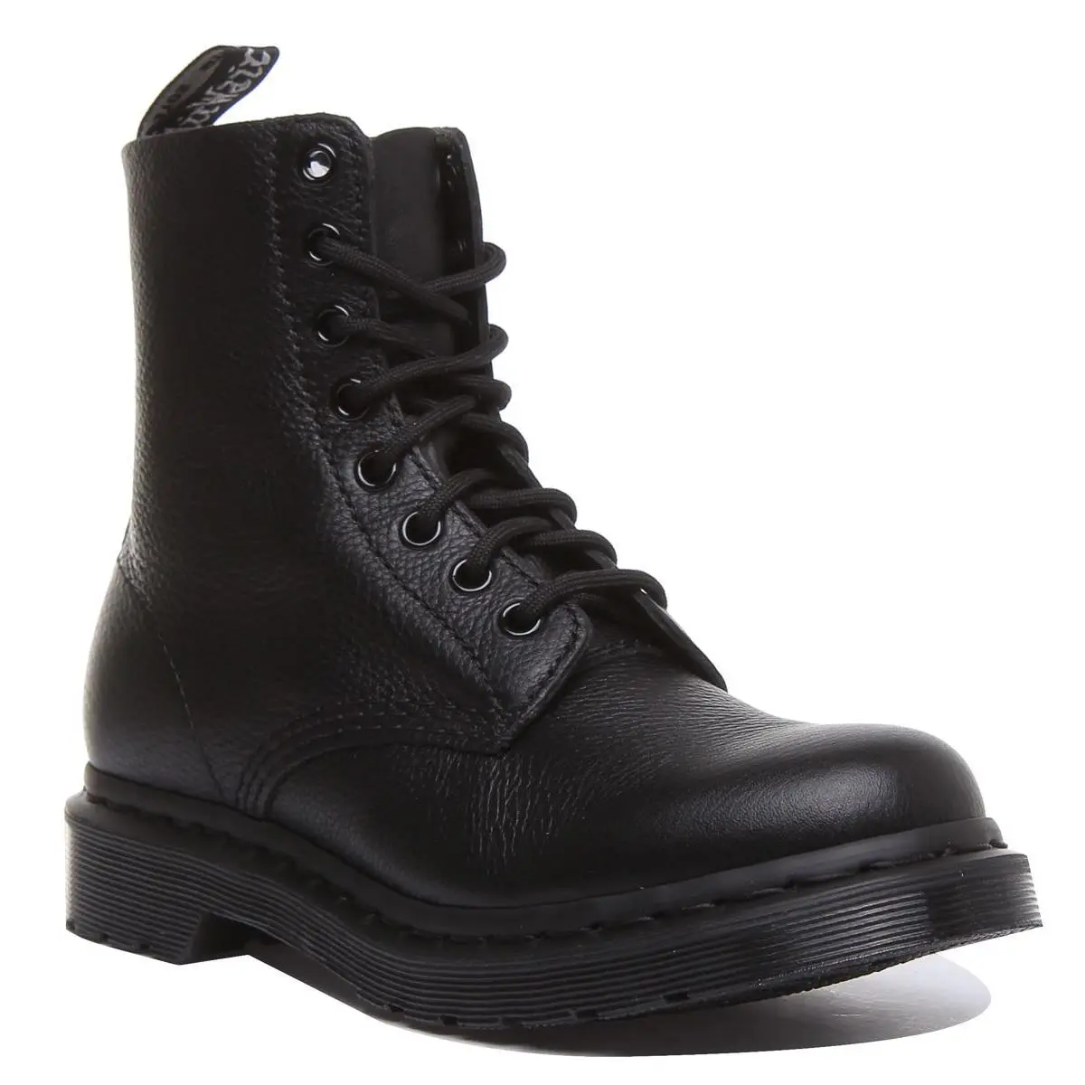 Dr Martens 1460 Pascal Virginia 8 Eye Lace Up Womens Boot In Sage Green US 4 - 9 Black Black by Dr. Martens