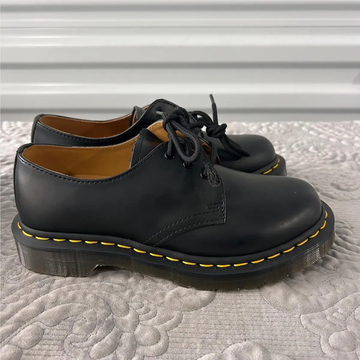 Dr. Martens 1461 Women Black Smooth Leather 3-Eye Oxford Shoes 11837 Size 6
