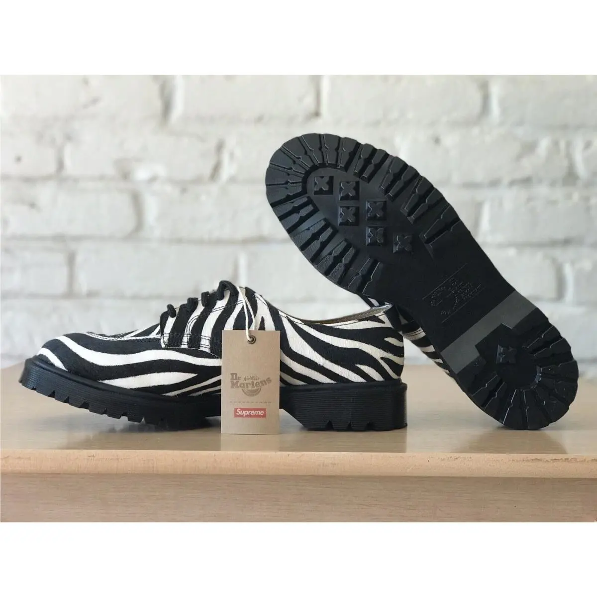 Dr. Martens shoes - 2046 Supreme HO Hair On Stripes - 27151009 - Black White (UPC: 0190665440003) 6