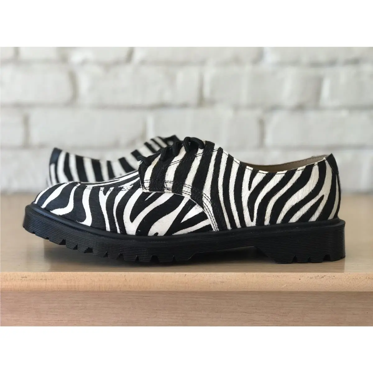 Dr. Martens shoes - 2046 Supreme HO Hair On Stripes - 27151009 - Black White (UPC: 0190665440003) 1