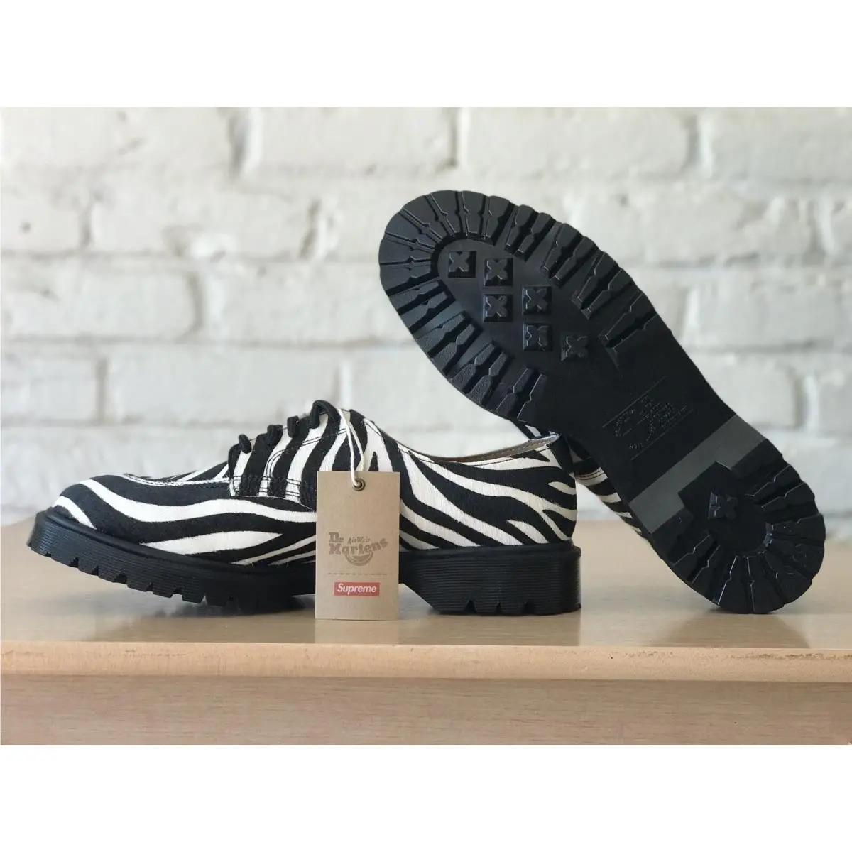 Dr. Martens shoes - 2046 Supreme HO Hair On Stripes - 27151009 - Black White (UPC: 0190665440003) 6