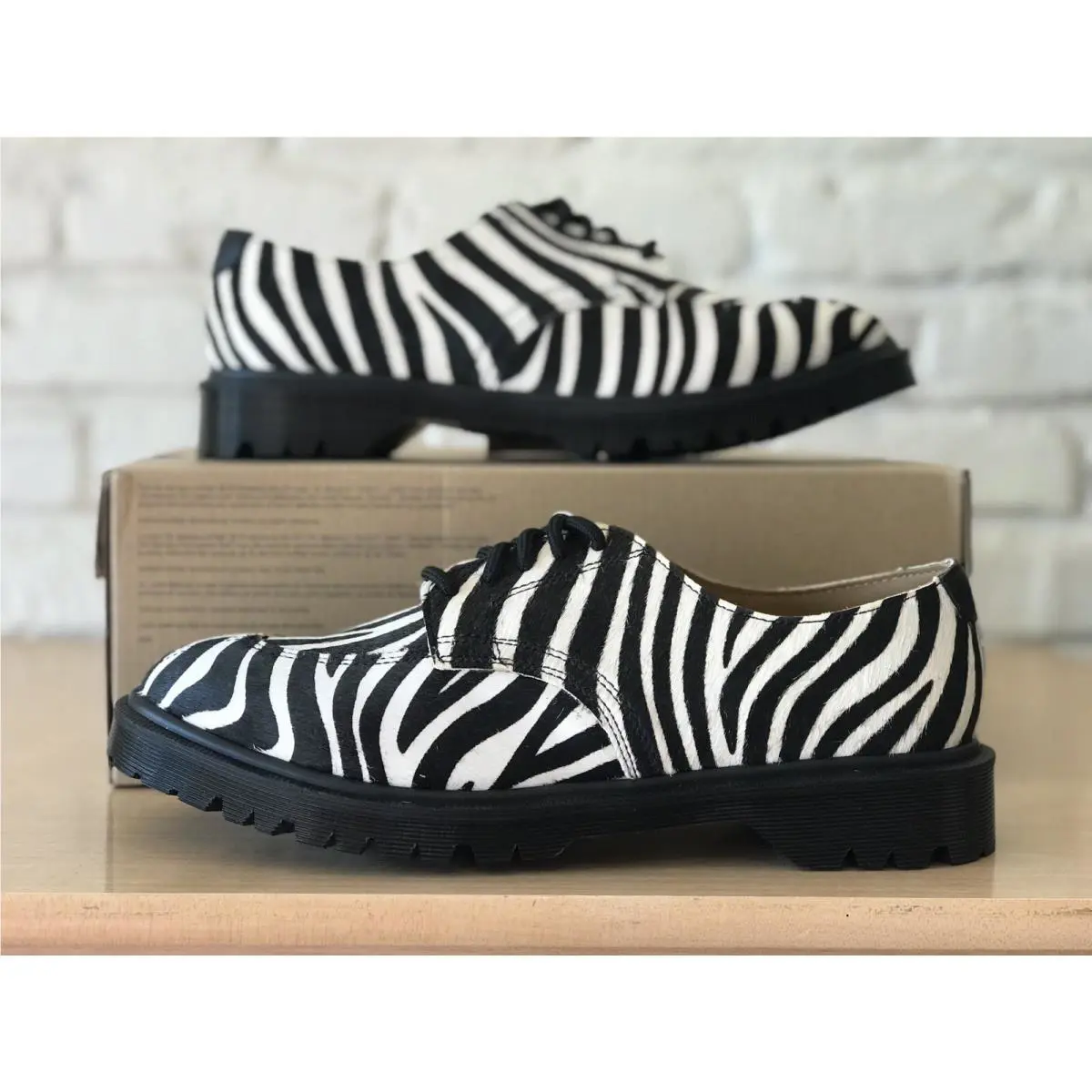 Dr. Martens shoes - 2046 Supreme HO Hair On Stripes - 27151009 - Black White (UPC: 0190665440003) 0