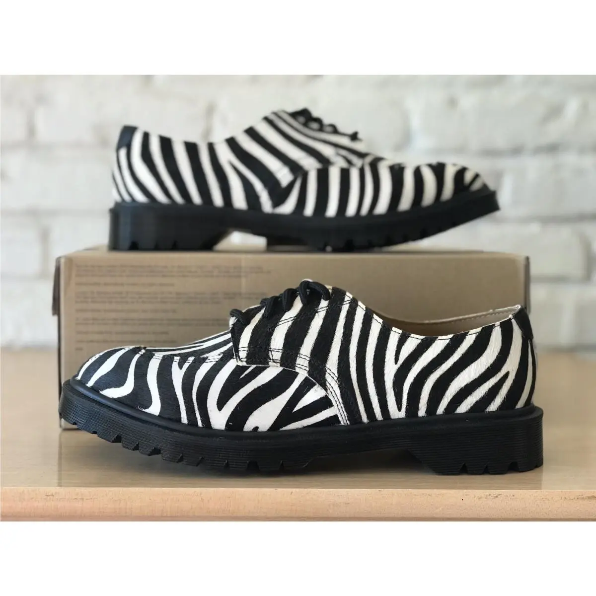 Dr. Martens shoes - 2046 Supreme HO Hair On Stripes - 27151009 - Black White (UPC: 0190665440003) 0