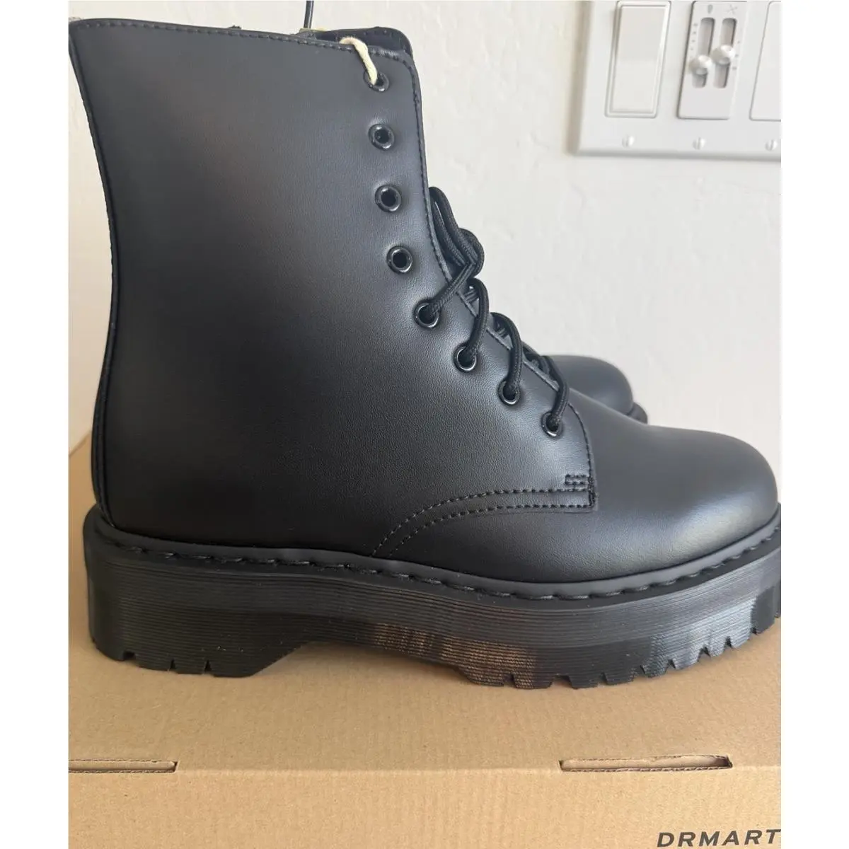 Dr. Martens Jadon II Mono Vegan Platform Boots Men’s Black US 12/UK 11/ EU 46