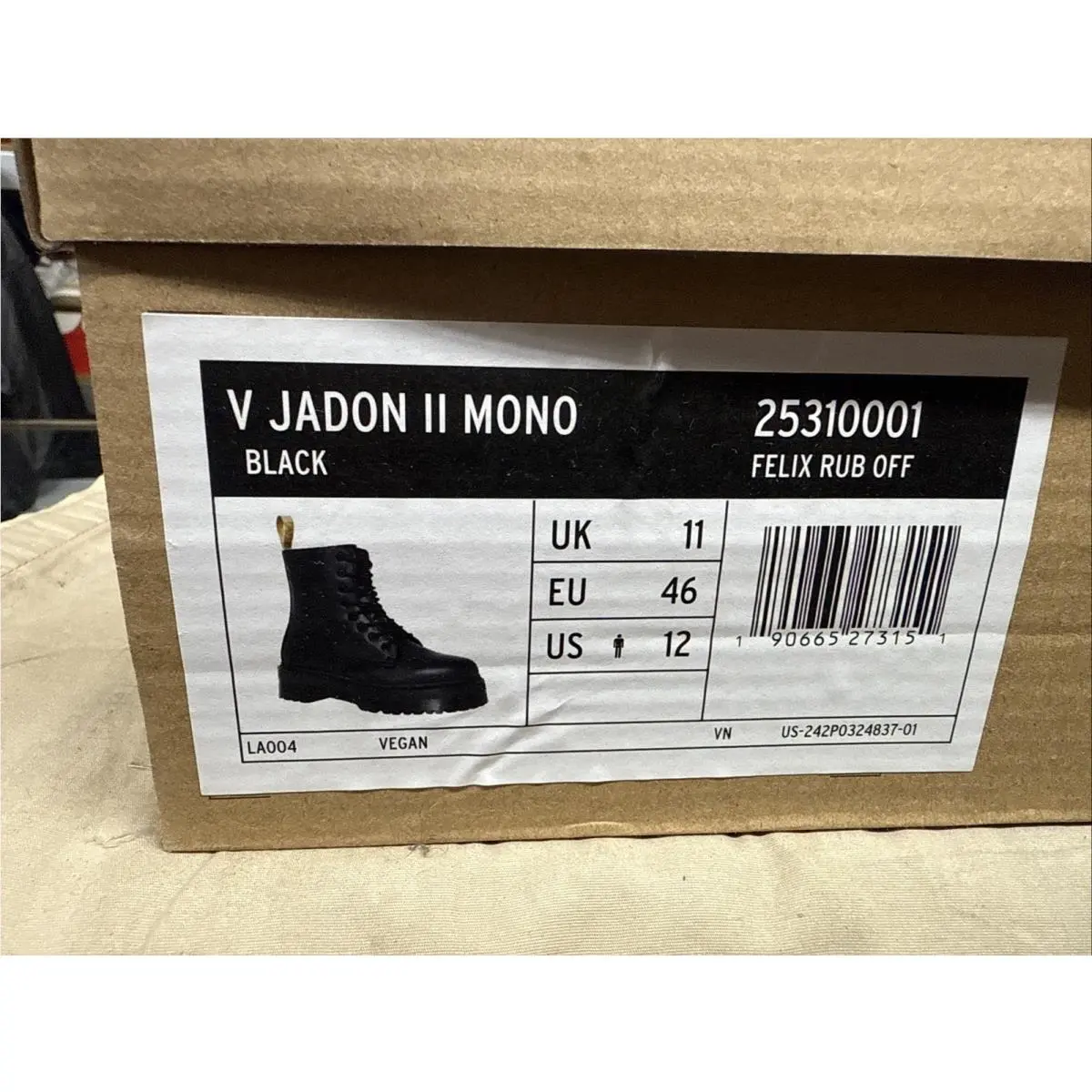 Dr. Martens shoes - Dr. Martens V Jadon II Mono - 25310001 - Black (UPC: 0190665273151) 3