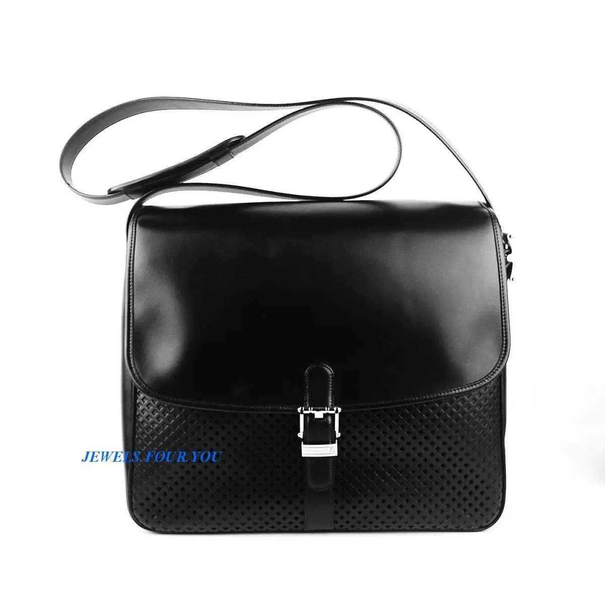 Meisterstuck Soft Bag Briefcase Black Leather 14 x 12 104652 by Montblanc