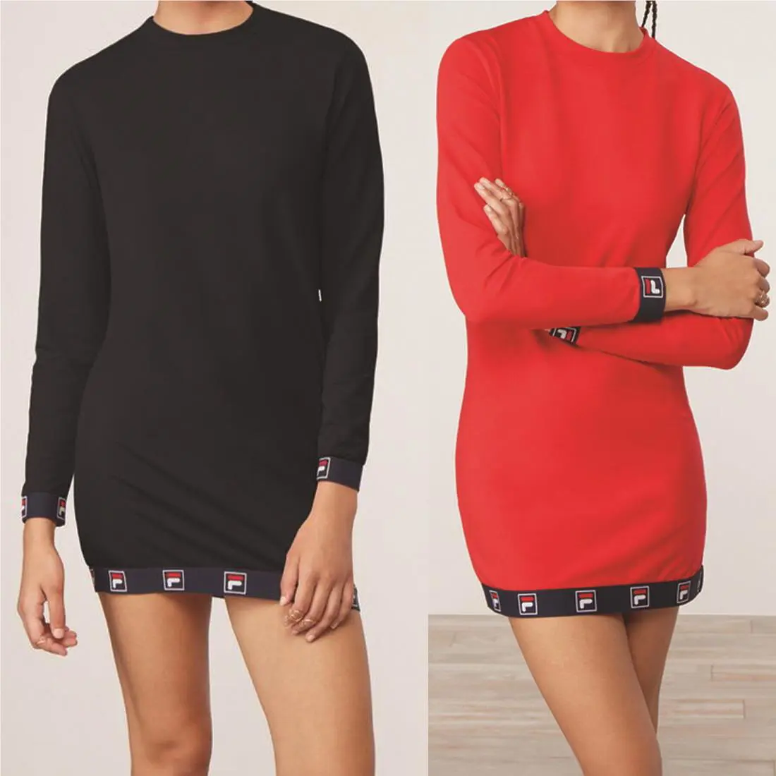 Fila clothing - RED OR BLAck, DRESS: BLACK 0