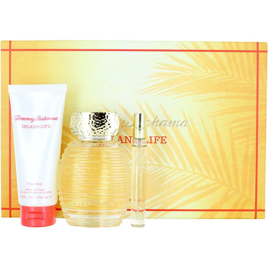 Island Life  For Women Set: Edp Spray + Mini Edp + Body Lotion by Tommy Bahama