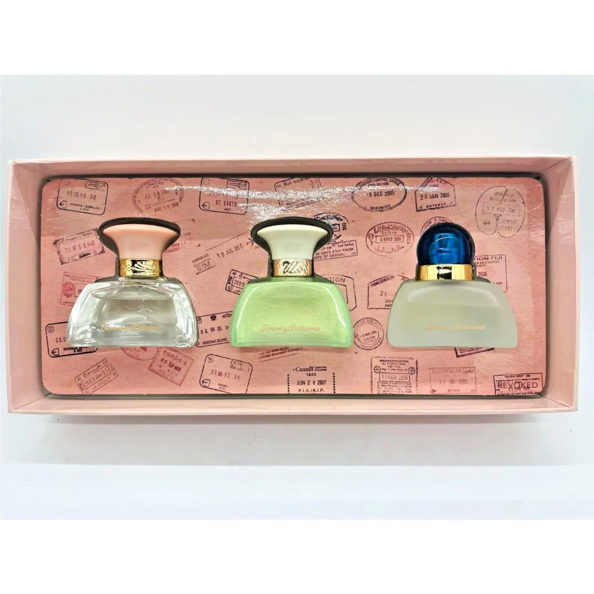 Tommy Bahama Mini Gift Set 3 Edp Spray`s 0.5oz ea Martinique St Barths