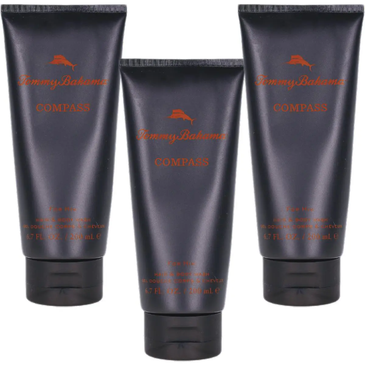 Compass By  For Men Combo Pack: Hair Body Wash 20.1oz 3x6.7oz by Tommy Bahama