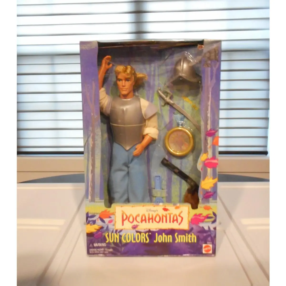 1995 Disney`s Pocahontas John Smith 12 Doll Explorer Gear Disney Figure