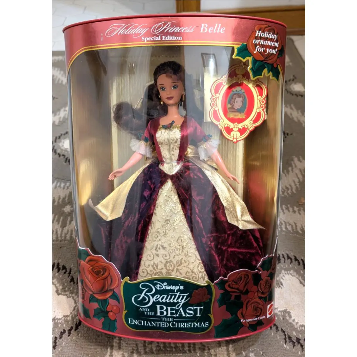Holiday Princess Belle Disney Beauty and The Beast Doll 1997 Special Edition
