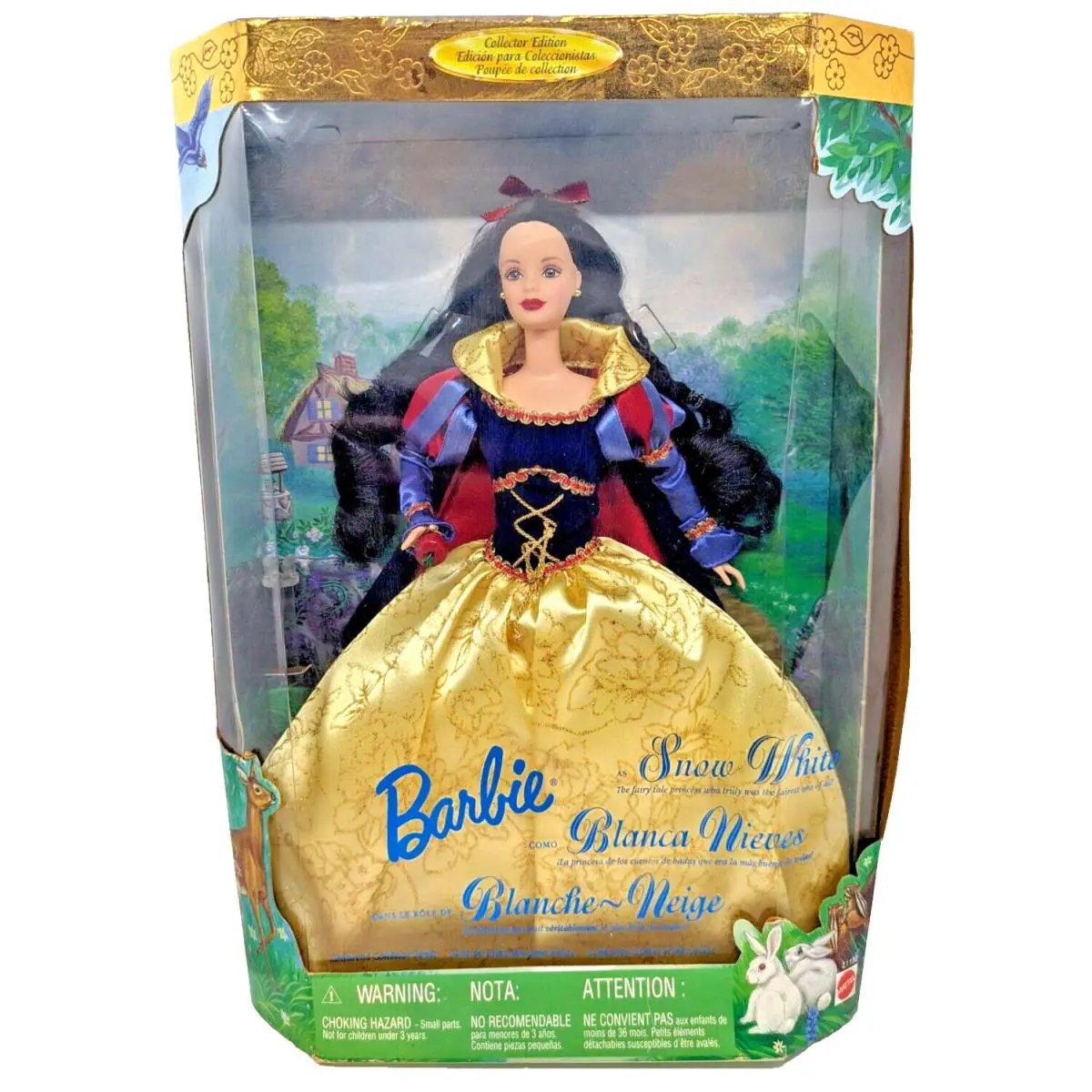 Barbie as Snow White Collector Series 1998 Disney Princess Spanish French