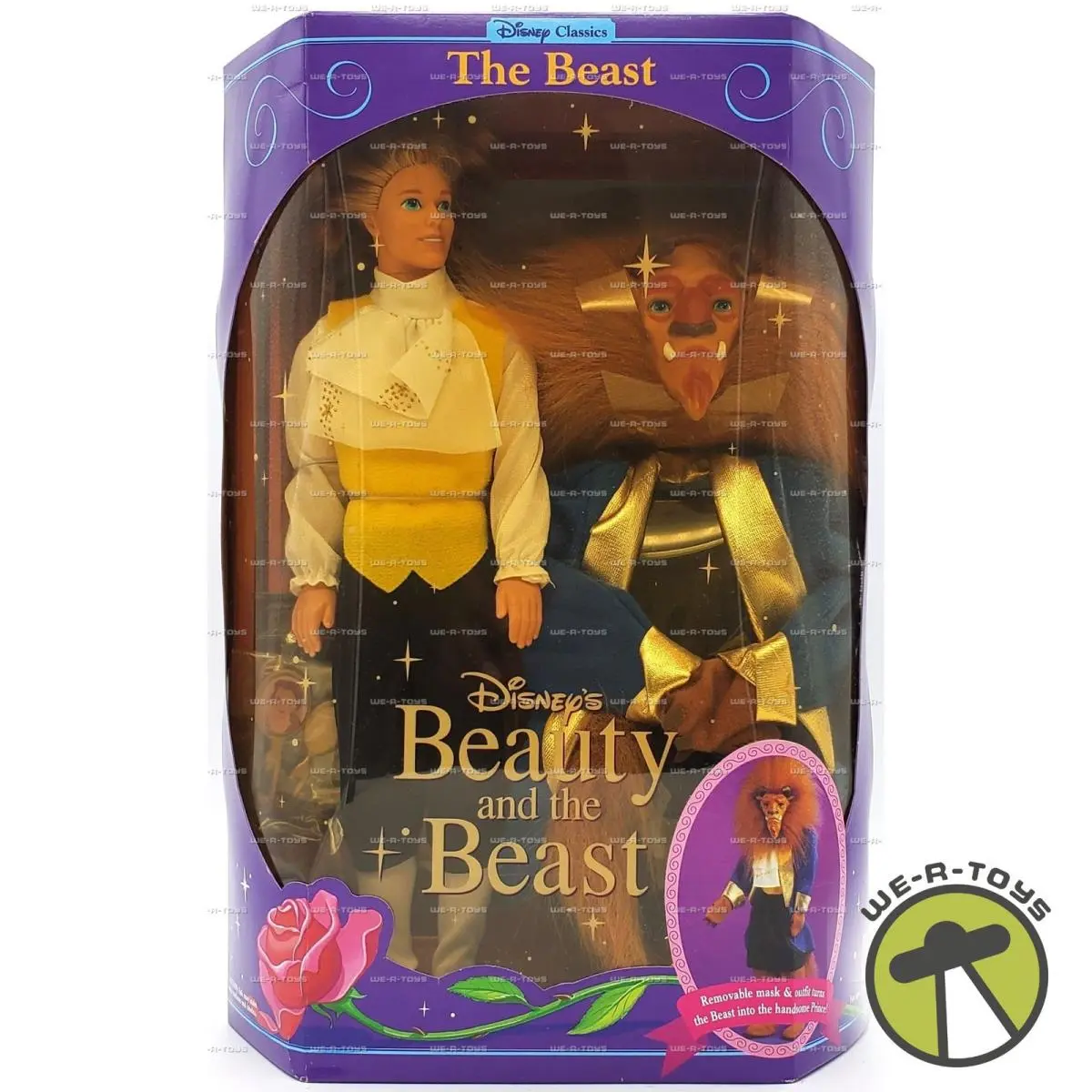 Disney Classics The Beast Male Doll Beauty The Beast and Mask 1991 Mattel 2436