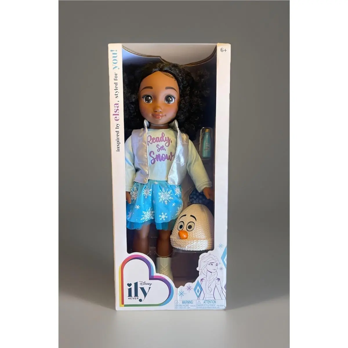 2021 Disney Ily 4Ever 18 Brunette Elsa Inspired Fashion Doll Olaf Beanie
