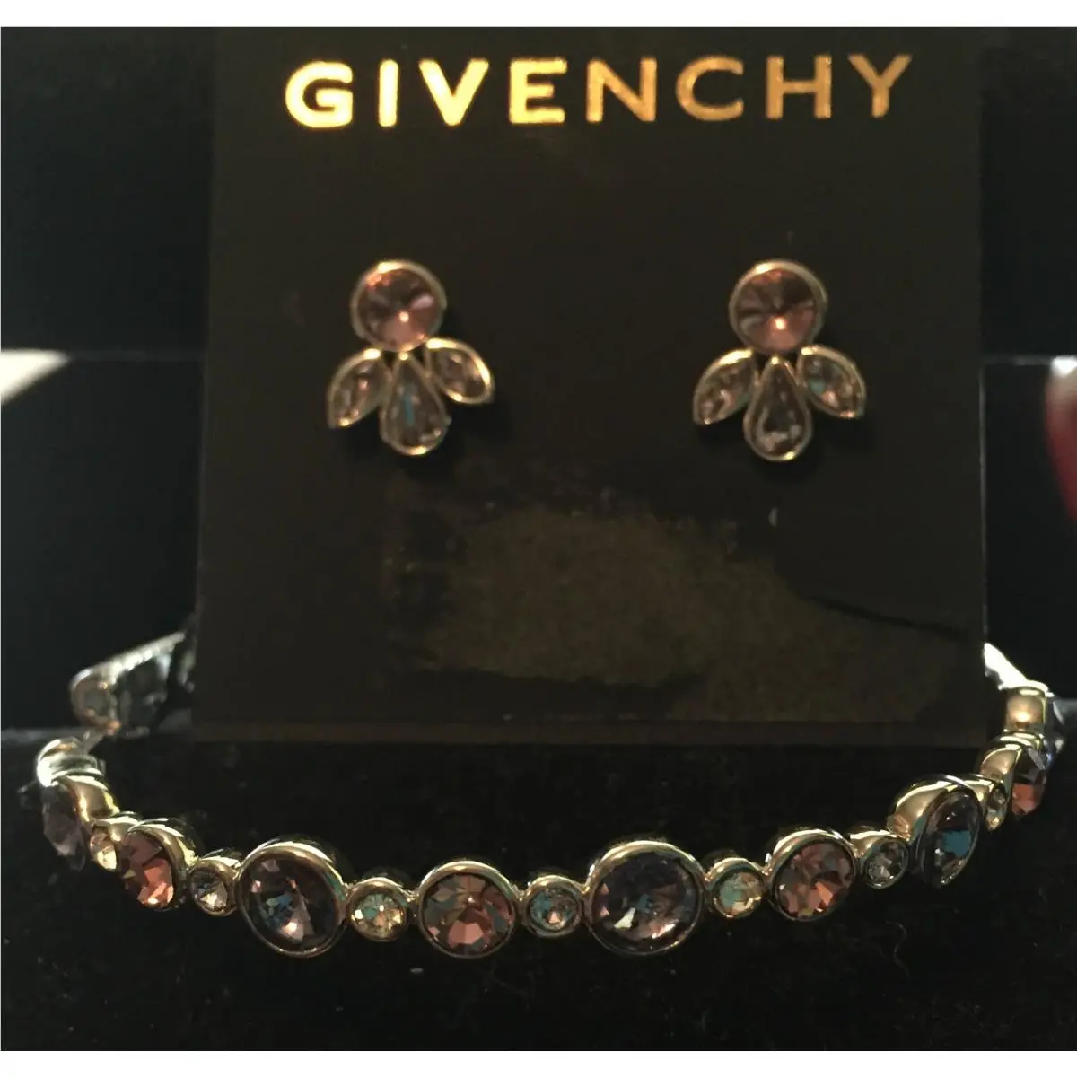 Assorted Jewelry Sets --select Your Favorite Pink/Blue/Clear Bangle + Earrings by Givenchy