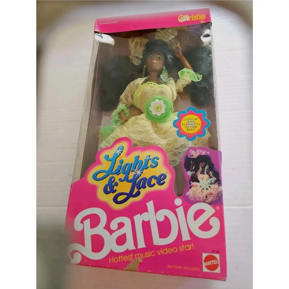 Barbie Lights Lace Christie 1990 Mattel 9728 Nrfb Rare Vintage