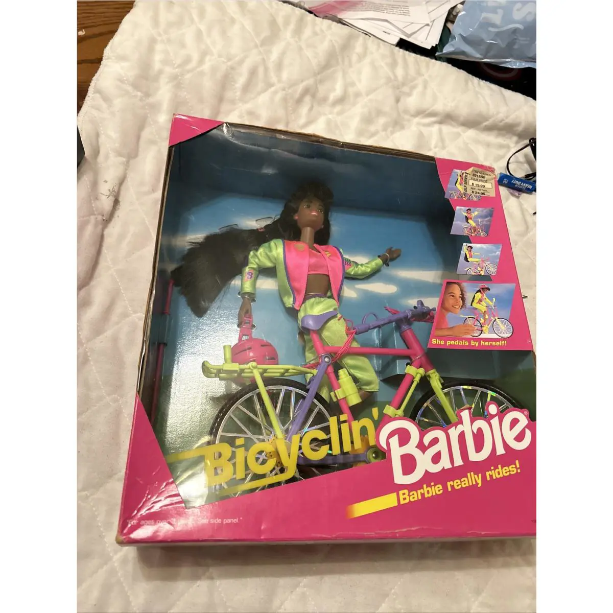 1990’s Mattel Bicyclin` Barbie AA Christie African American