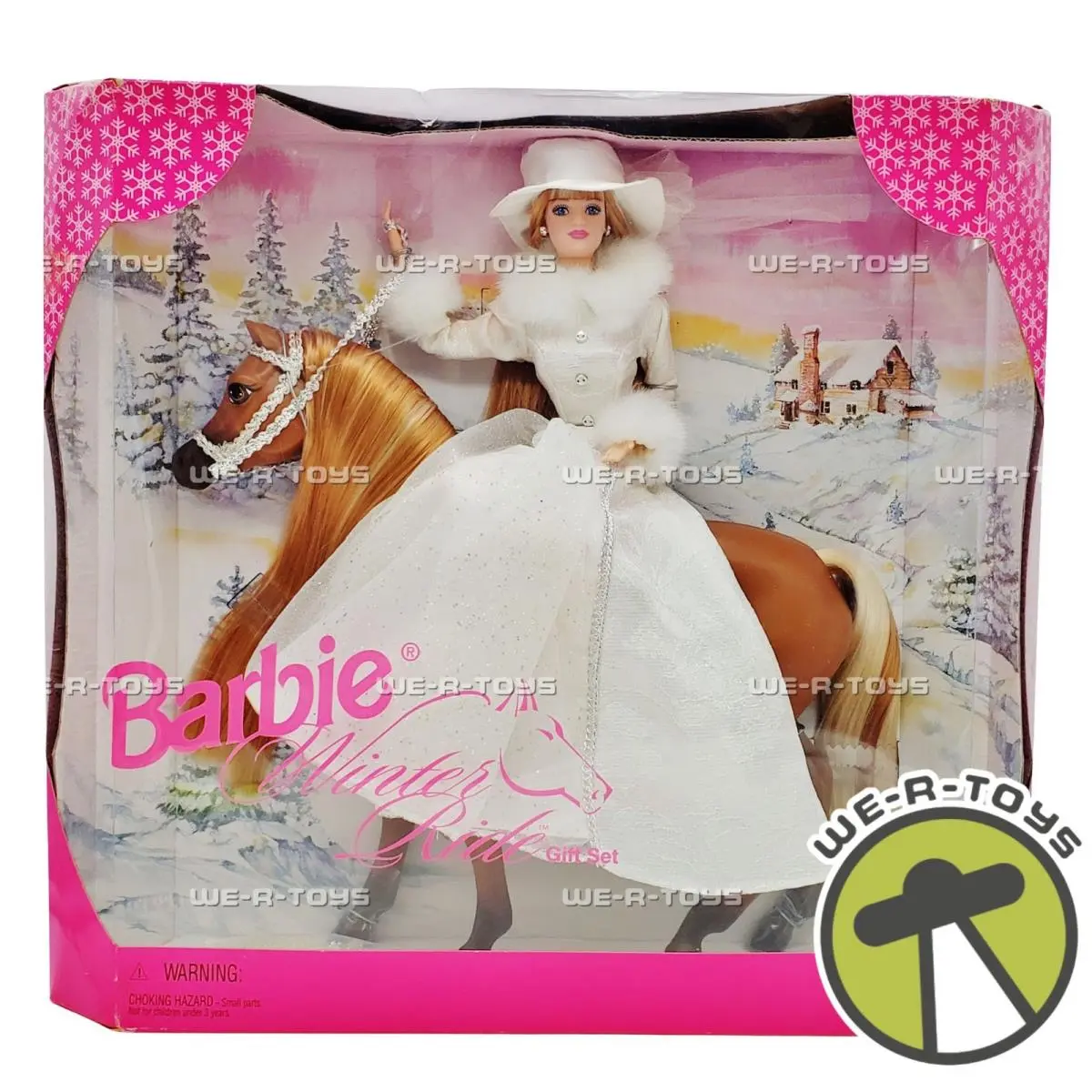 Winter Ride Barbie Gift Set with Horse Doll 1998 Mattel No 19850