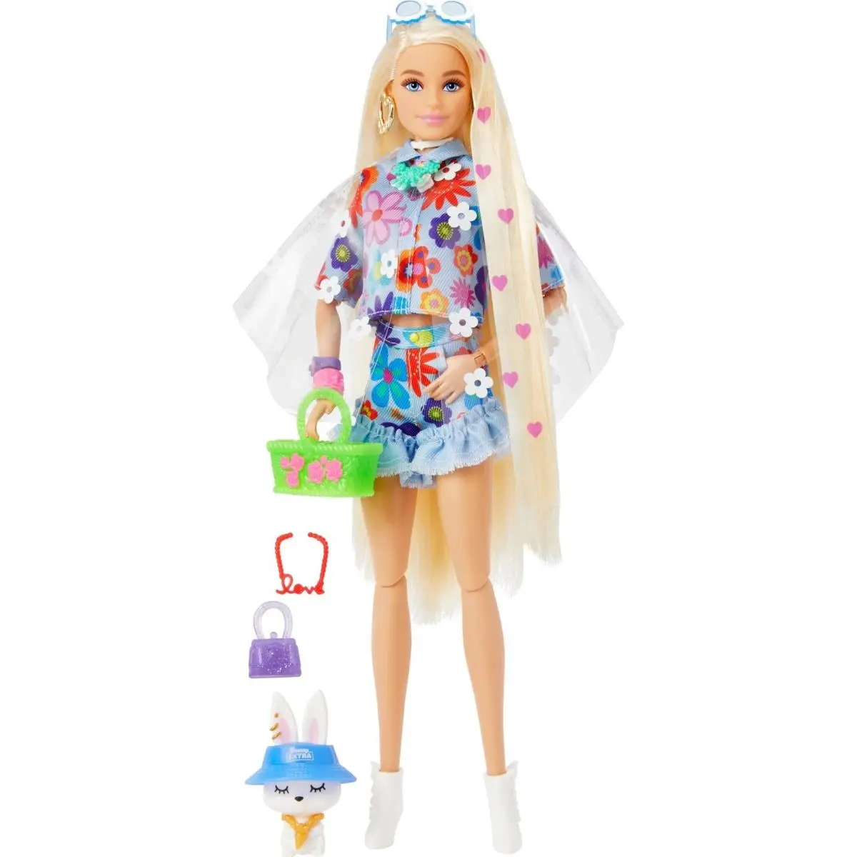 Barbie Extra Doll 12 Inch Multicolor Fashion Accessories Pet Bunny Gift
