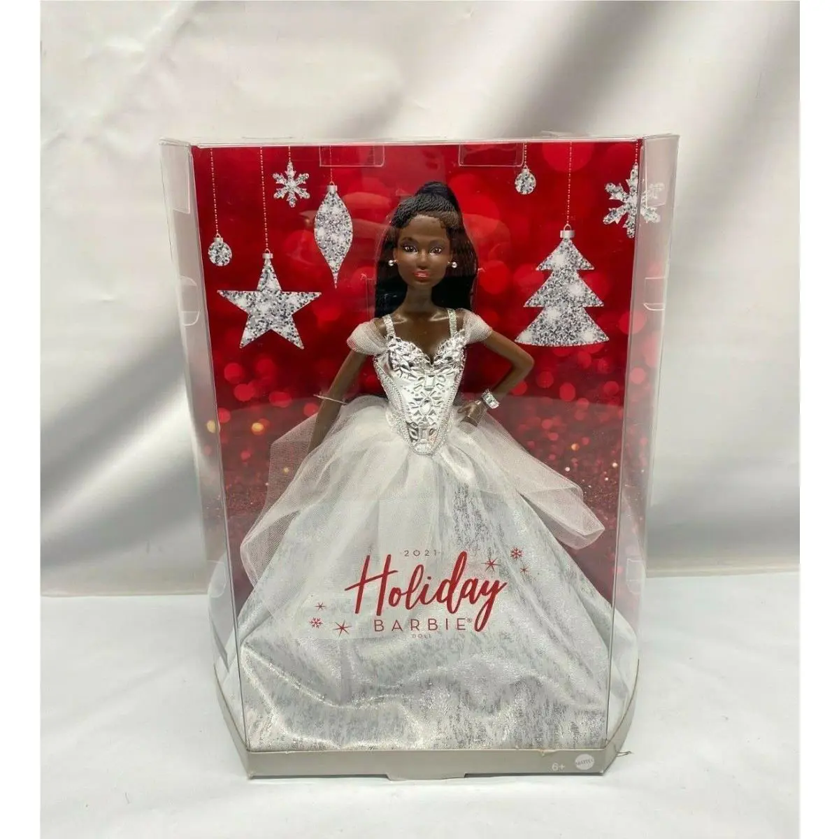 Holiday Barbie 2021 Signature African American Silver Gown