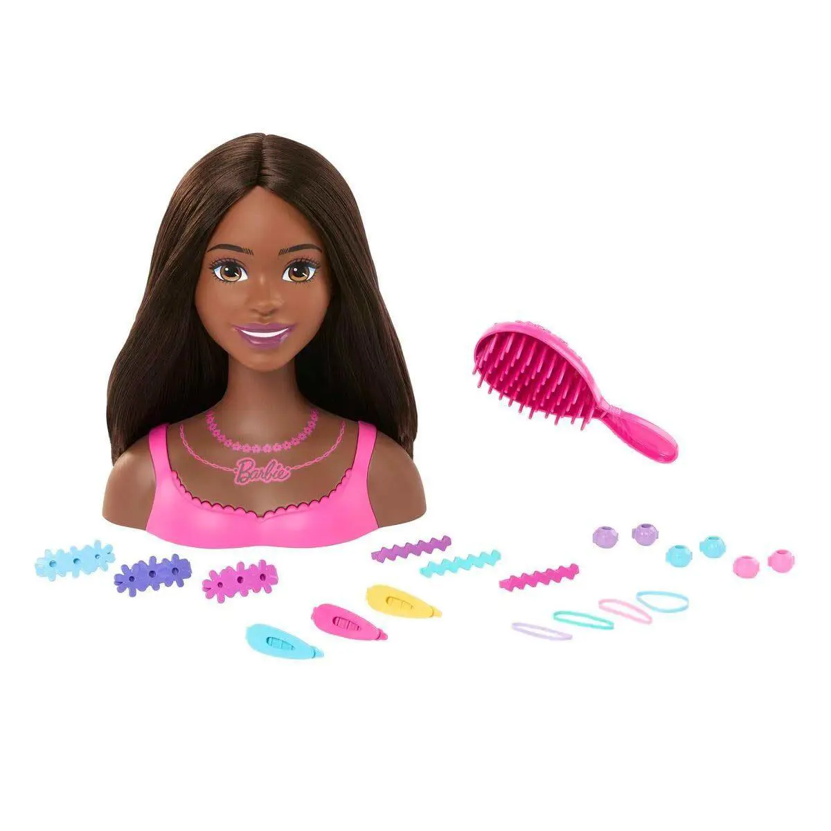 Barbie Doll Styling Head with 20 Accessories For Kids Hair Styling Fun