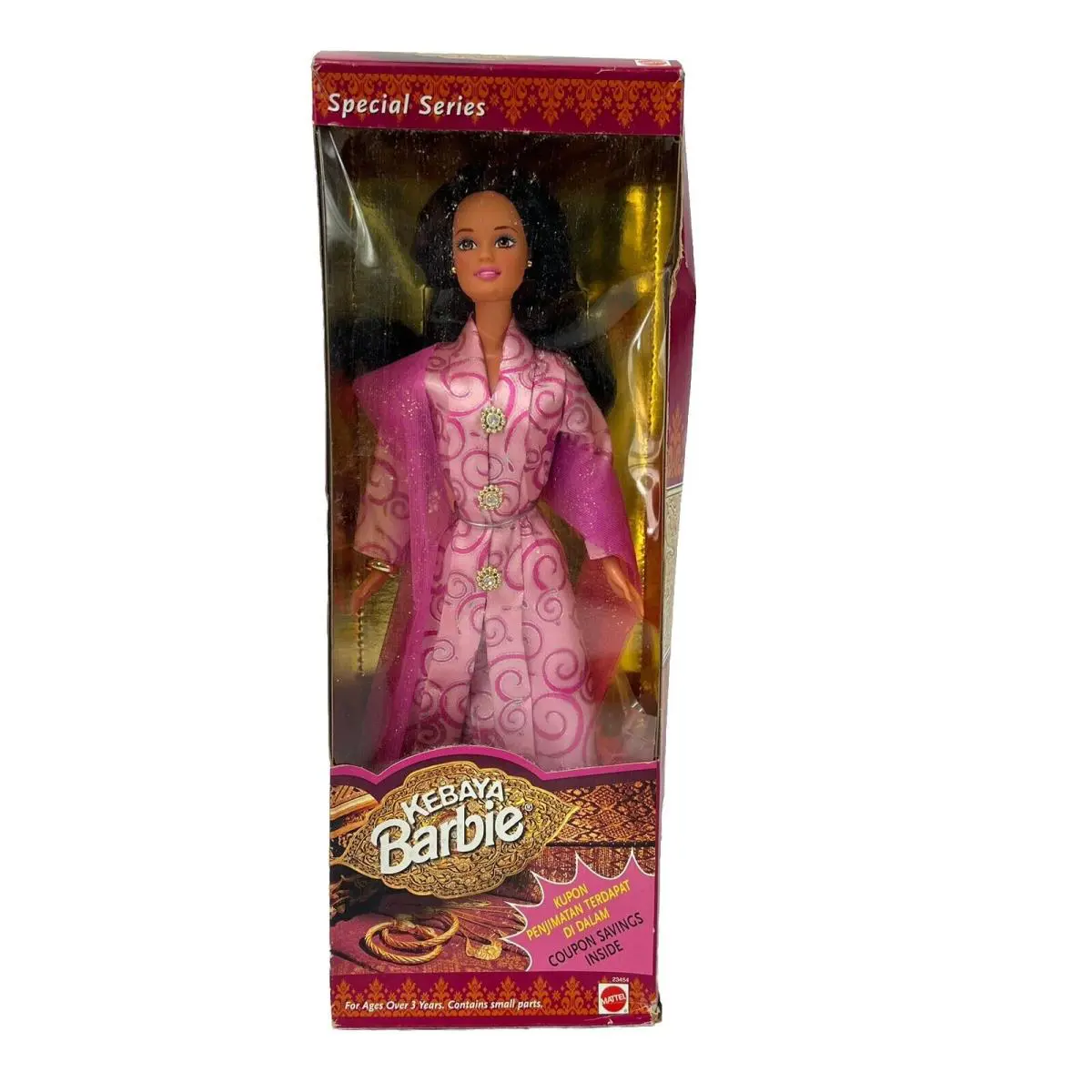 Kebaya Barbie 1998 Mattel 23454 Special Series Pink Dress Nrfb
