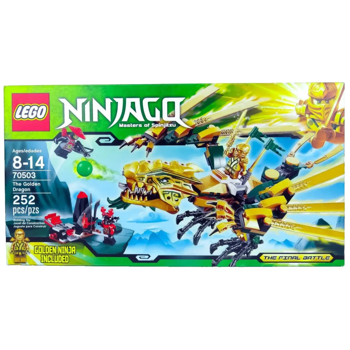 Lego Ninjago 70503 The Golden Dragon 252 Pcs 3 Minifigures Retired
