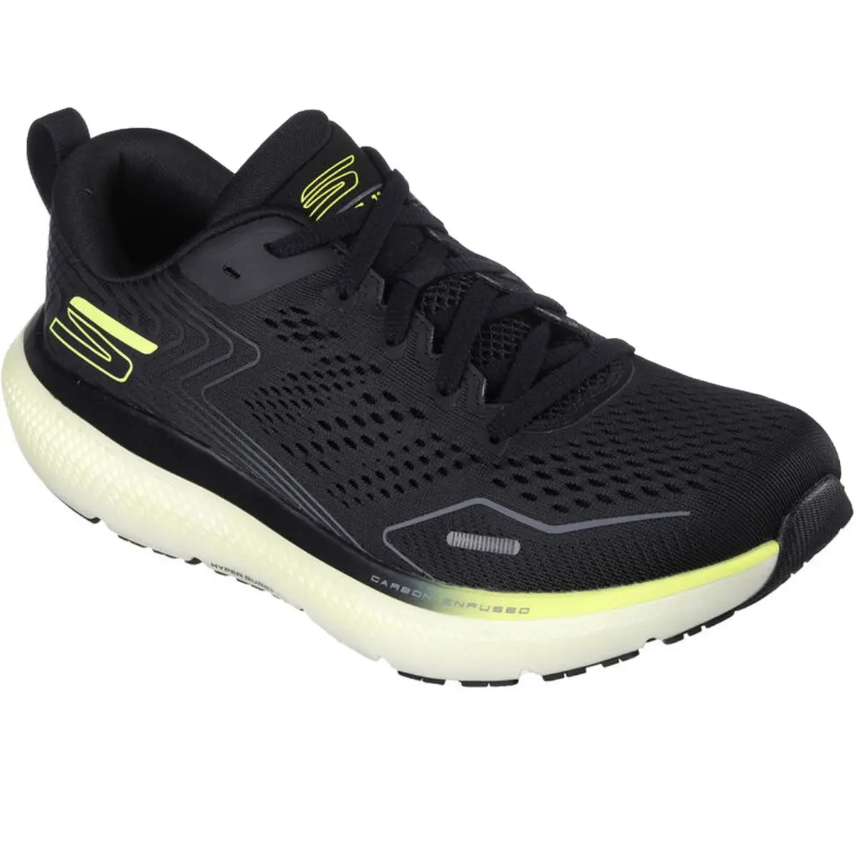 Skechers Men`s 246079 Go Run Ride 11 Black White Archfit Running Shoes