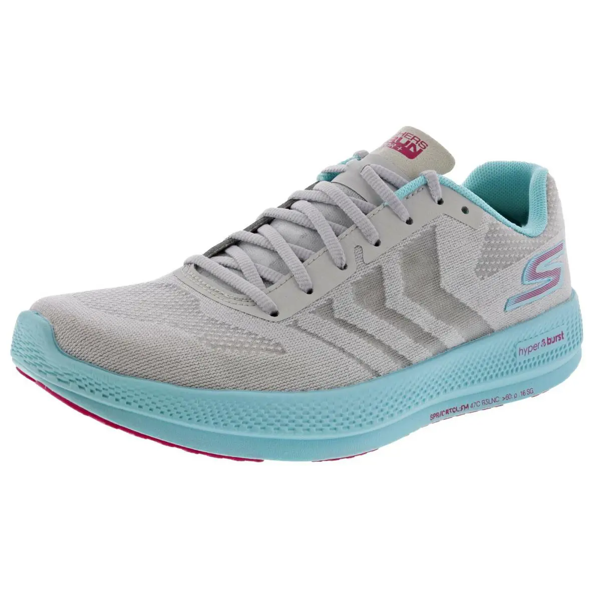 Skechers shoes - Go Run Razor+ - Run - 130001 - GRAY / AQUA / PINK 4