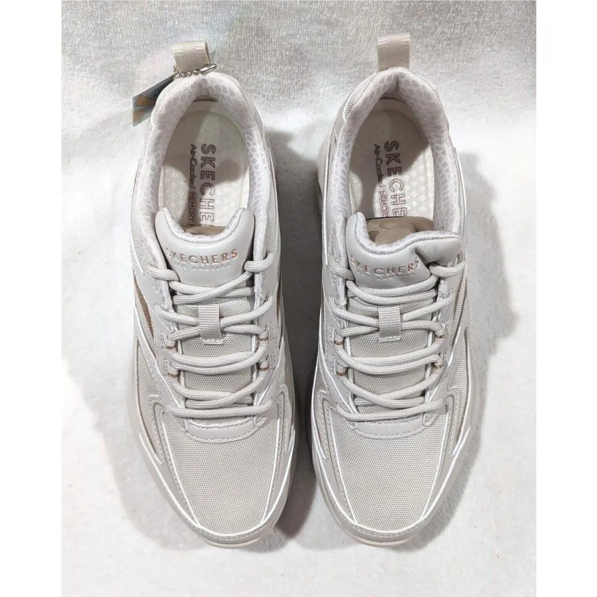 Skechers shoes - Skechers Street Tres Air Uno Shimm Airy - 177422 - Off White/Rose Gold 0