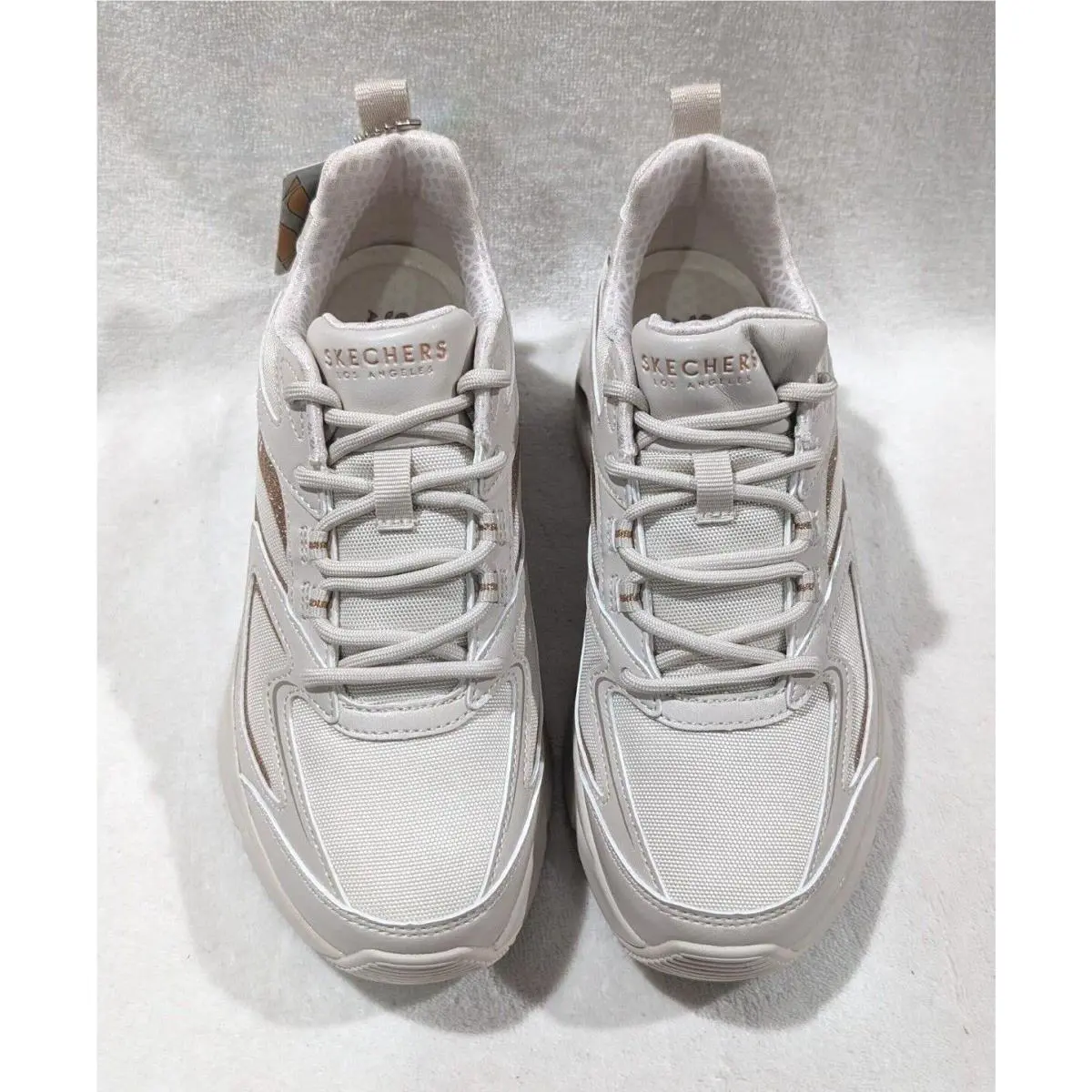 Skechers shoes - Skechers Street Tres Air Uno Shimm Airy - 177422 - Off White/Rose Gold 1