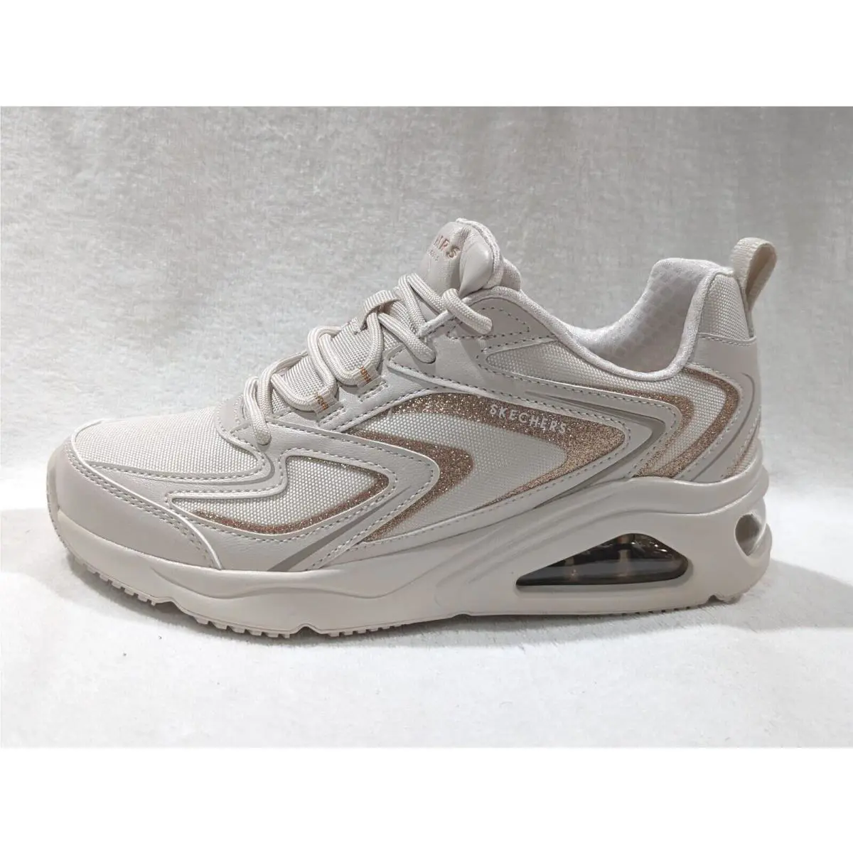 Skechers shoes - Skechers Street Tres Air Uno Shimm Airy - 177422 - Off White/Rose Gold 5