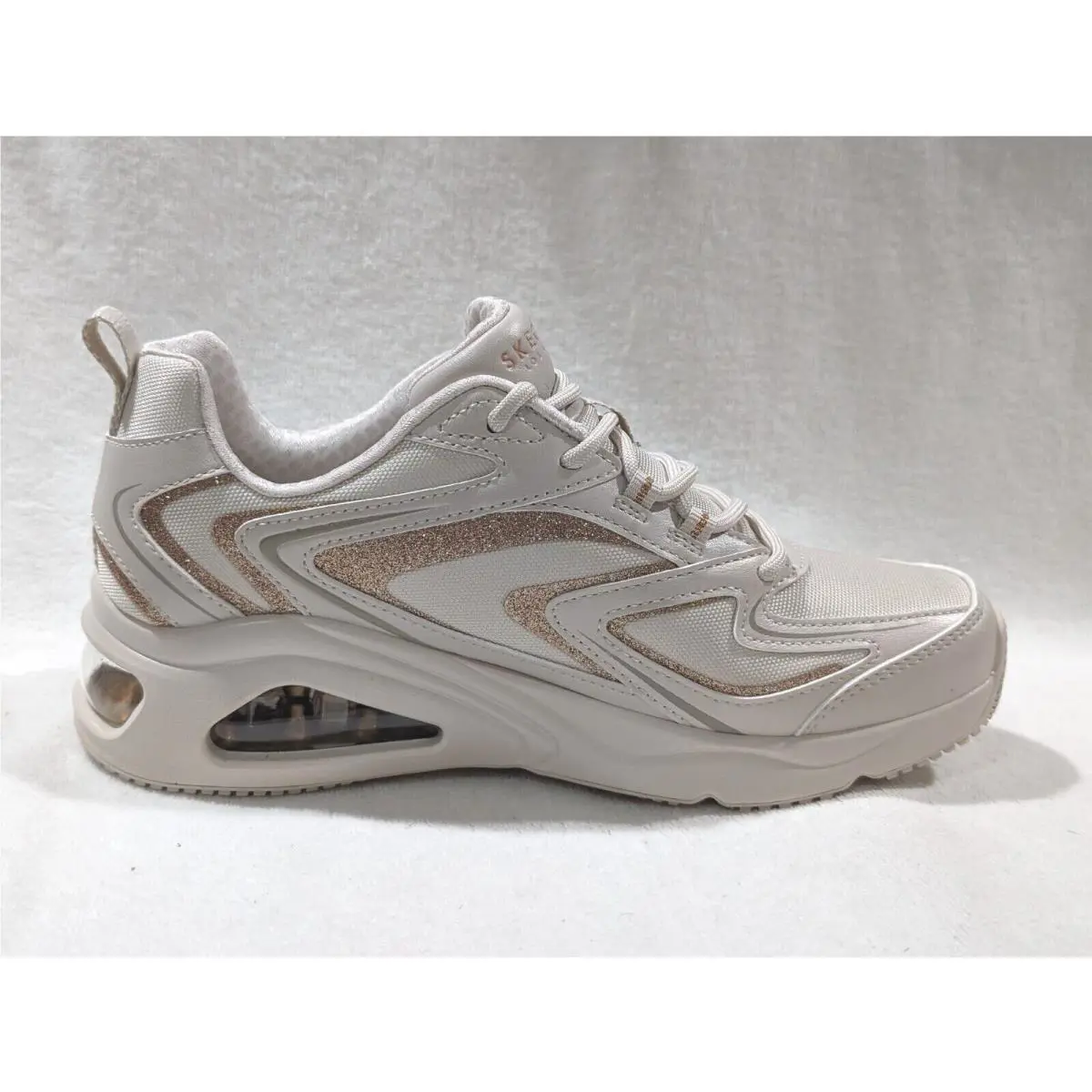 Skechers shoes - Skechers Street Tres Air Uno Shimm Airy - 177422 - Off White/Rose Gold 6