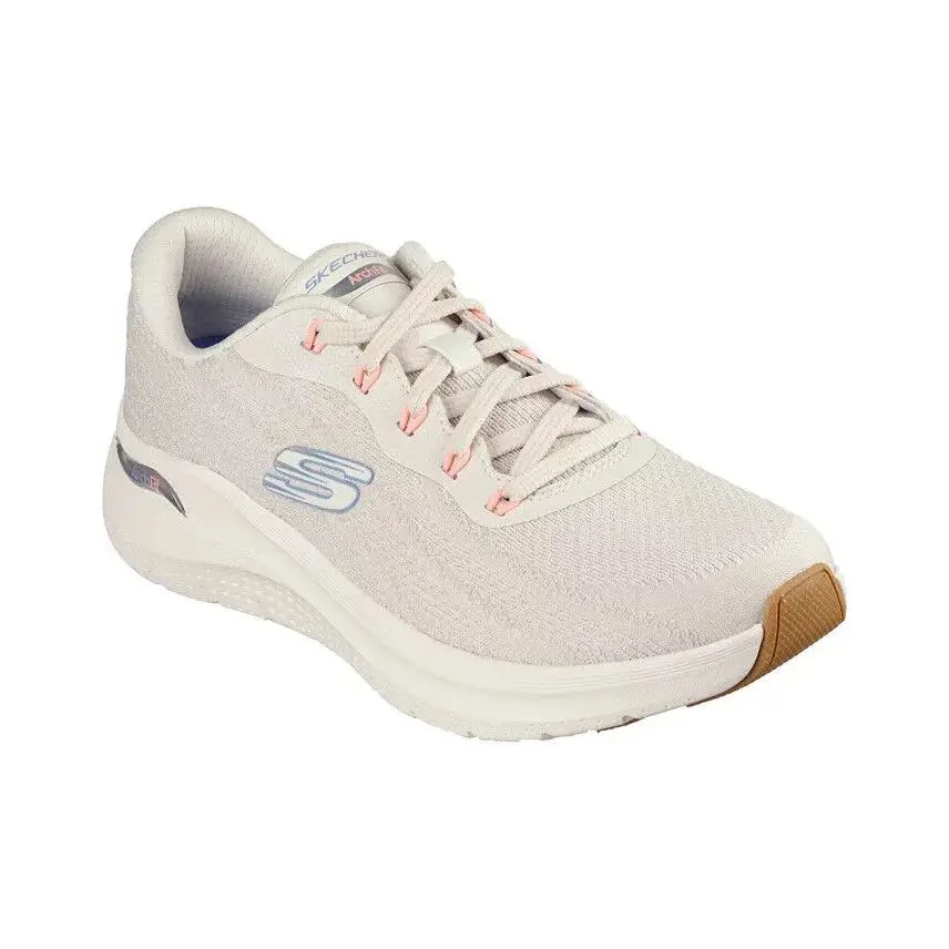 Skechers Women`s Go Walk Arch Fit 2.0 - Rich Vision Walking Sneakers - Natural Multi