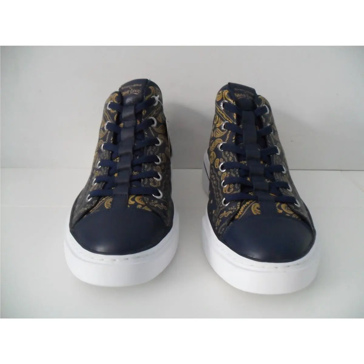 Skechers shoes - Premium Leather Slip-ins Snoop One - Double G - 251017 NVY - Navy Blue & Gold 6