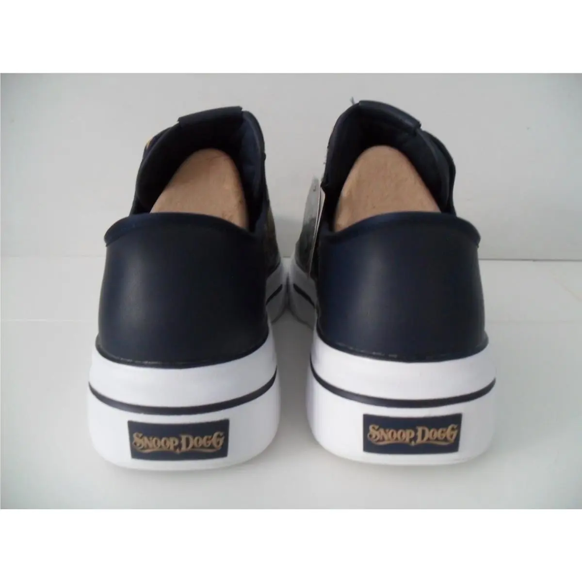 Skechers shoes - Premium Leather Slip-ins Snoop One - Double G - 251017 NVY - Navy Blue & Gold 7
